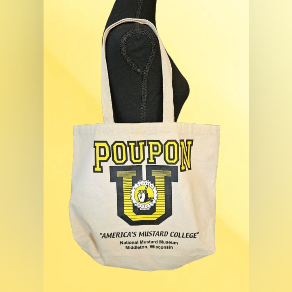 Mustard Museum Reusable Shopping Tote Bag "Poupon U-America's Mustard College"